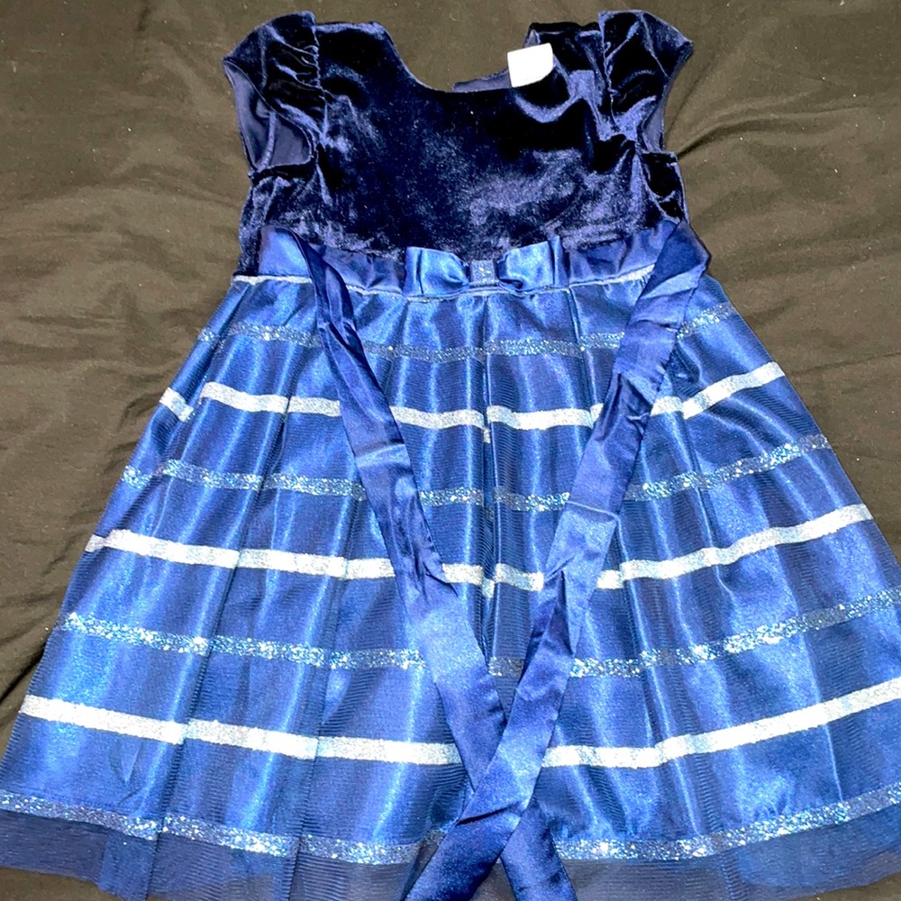 Blue and silver Dress size 4T by Jona Michelle good condition wore it once.